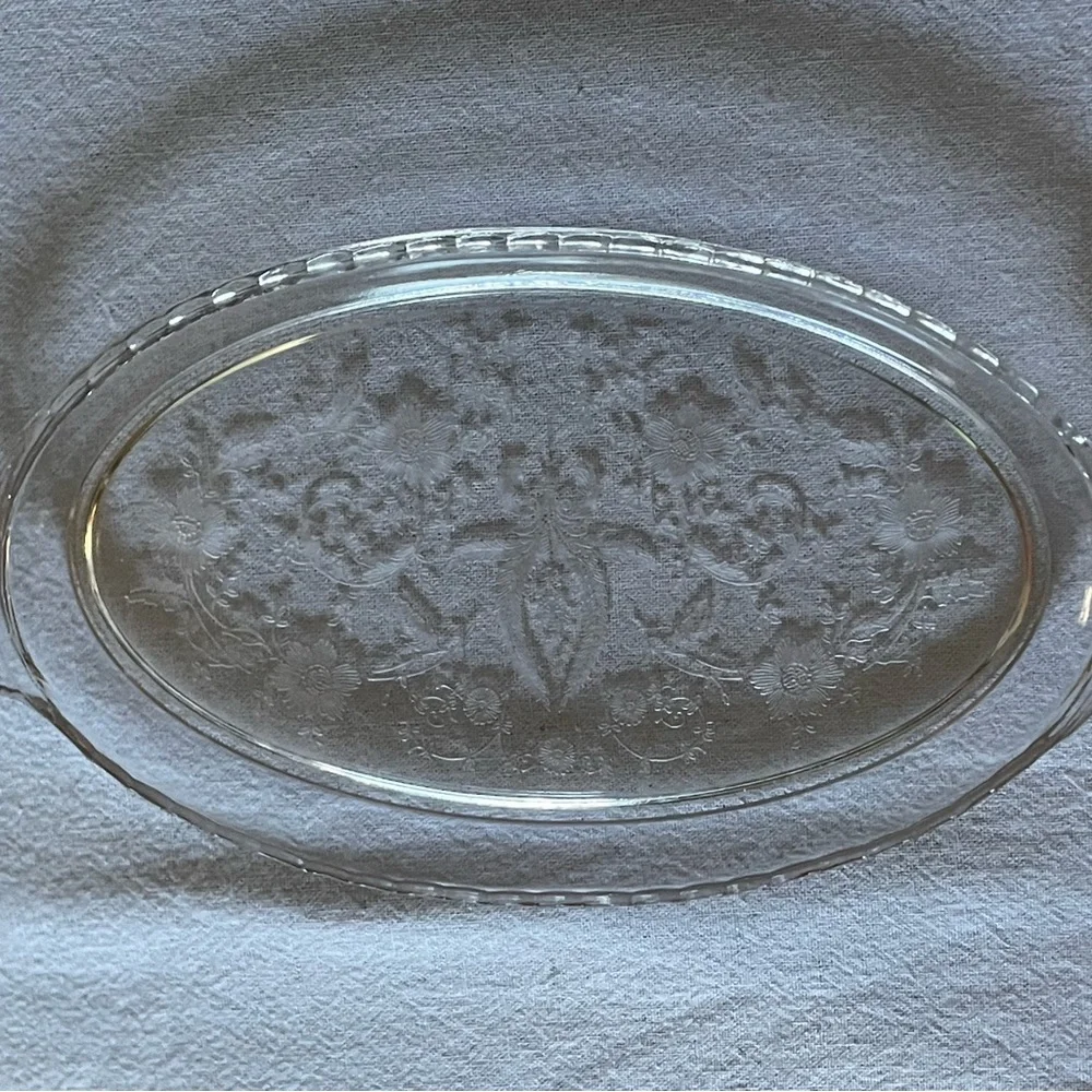 Vintage Viking Crystal Glass Prelude Relish Dish